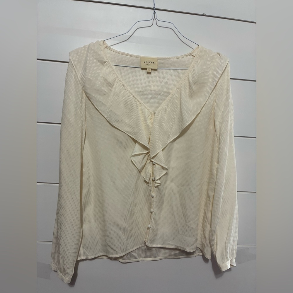 Sezane Priscille silk Blouse size 36 - Picture 16 of 16